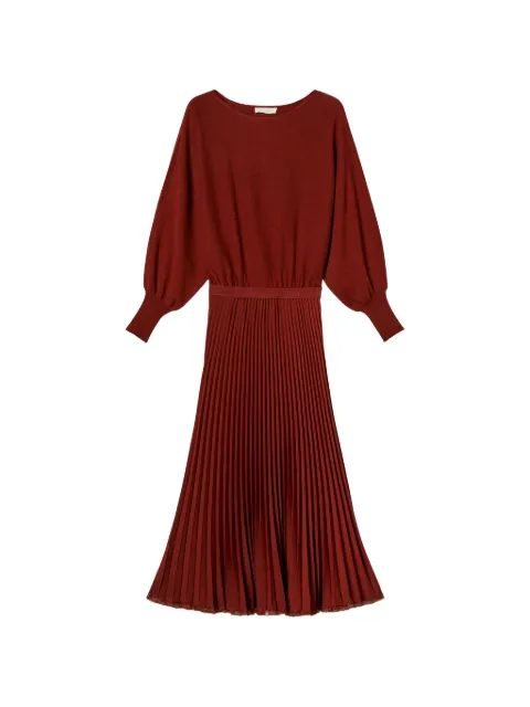 TWINSET robe longue en crêpe à design plissé