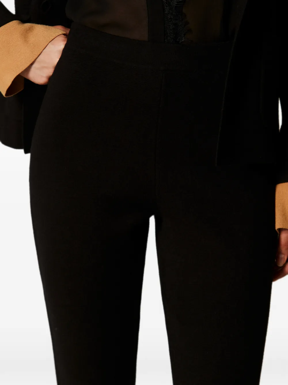 TWINSET Flared broek Zwart