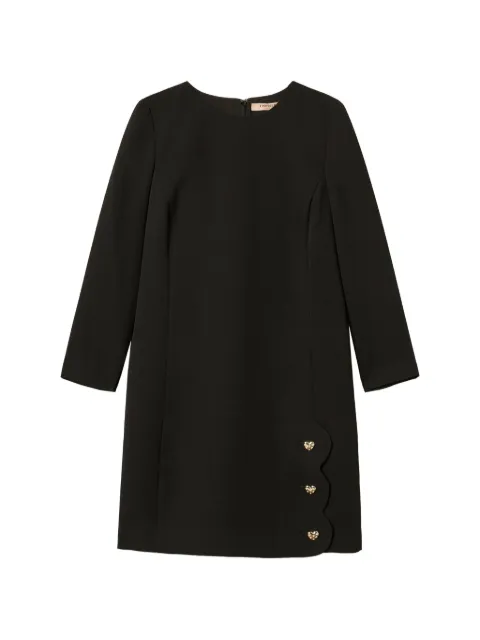 TWINSET short crêpe dress with heart-shaped buttons