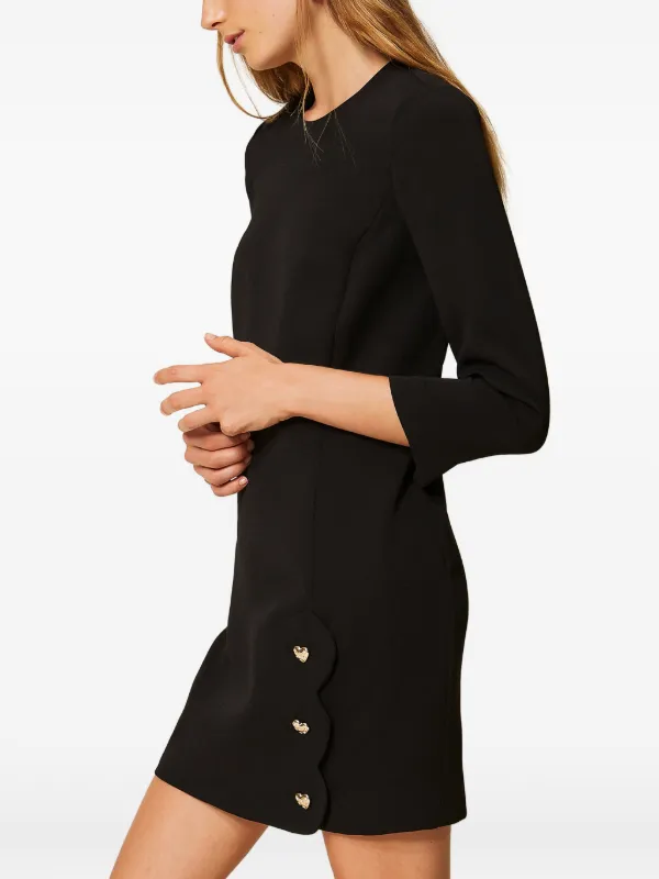 heart shaped mini dress black TWINSET Short Crêpe With heart-shaped Buttons | Lovzfmll, Summer Maxi Dress, Bottoms Size (Men's):40 global-drop-AW creating collections that are