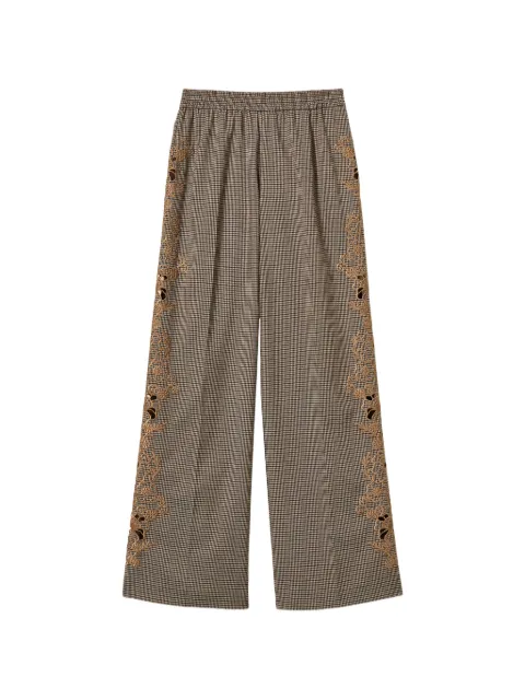 TWINSET pantalon palazzo à motif pied-de-poule