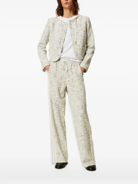 TWINSET Calça com efeito de tweed e ajuste no cós