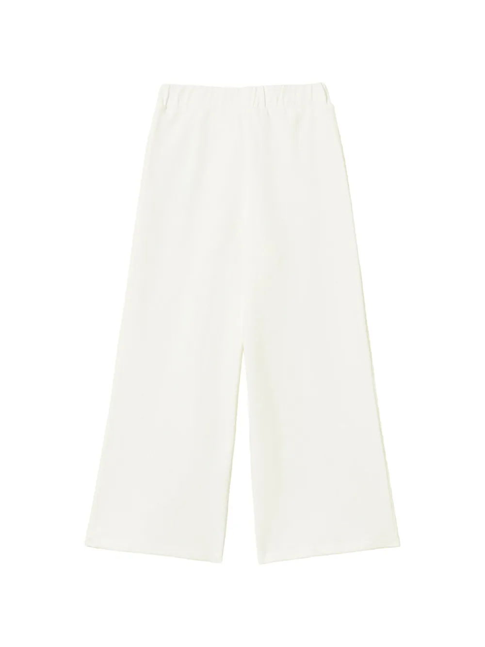 TWINSET Kids plush fabric and knit palazzo trousers Beige