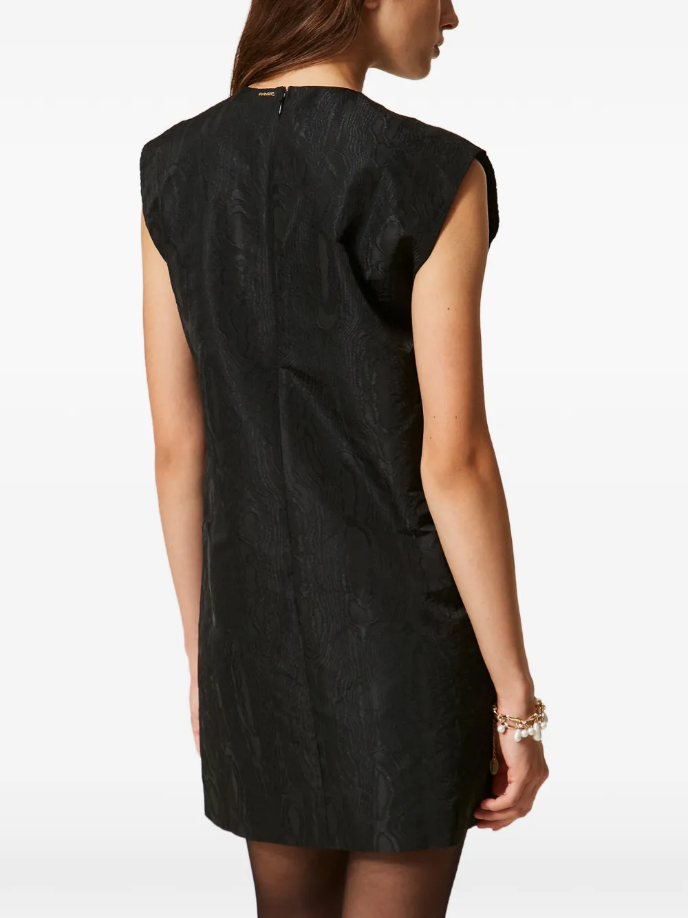 TWINSET Mini-jurk van moiré met strik Zwart