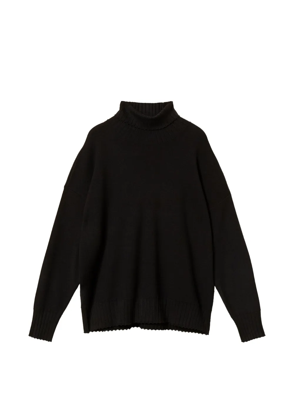 TWINSET loose fitting turtleneck jumper - Nero