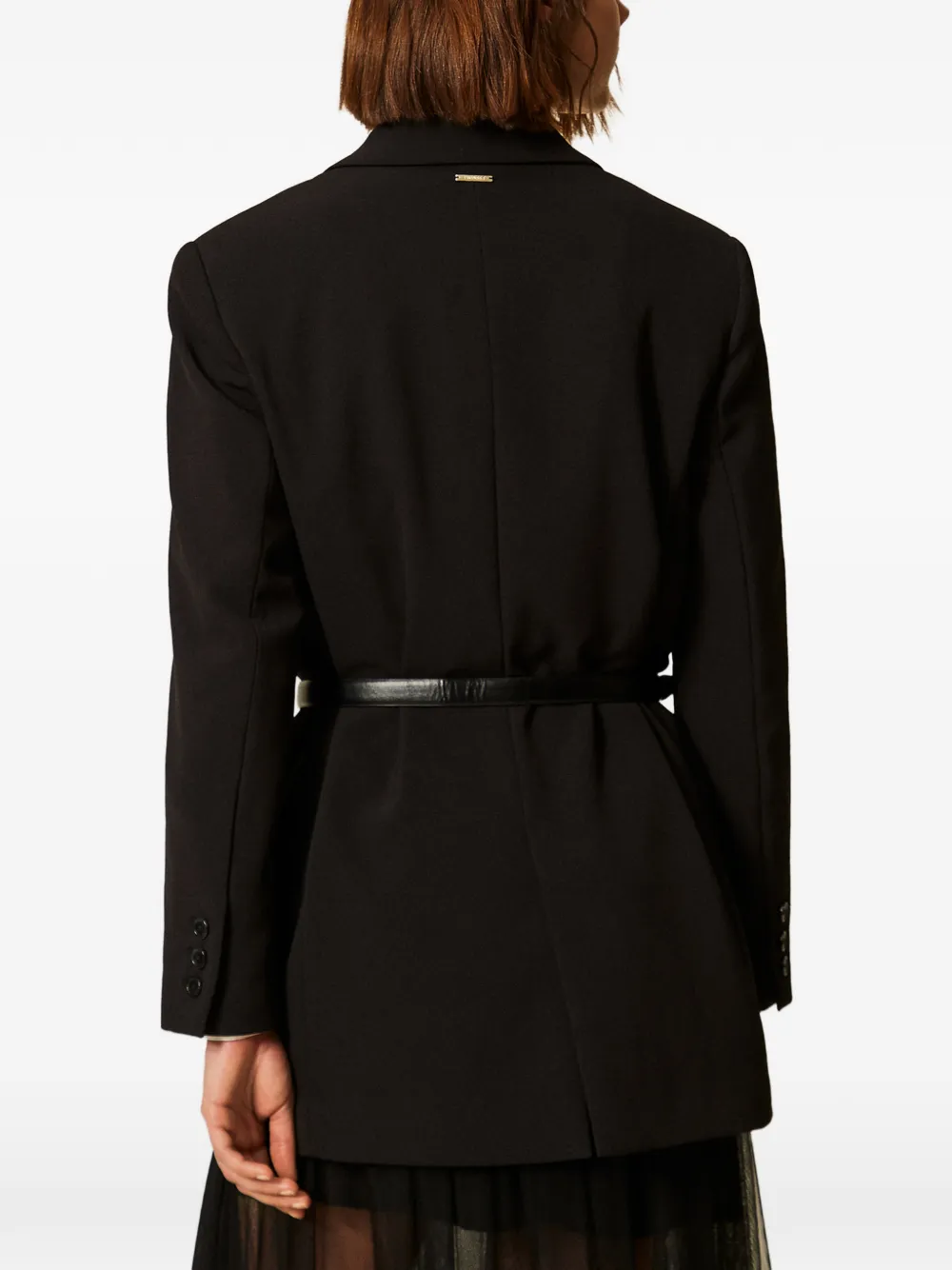 TWINSET Cady blazer met riem Zwart
