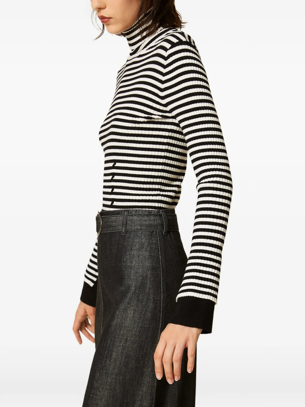 TWINSET Gestreepte coltrui Wit