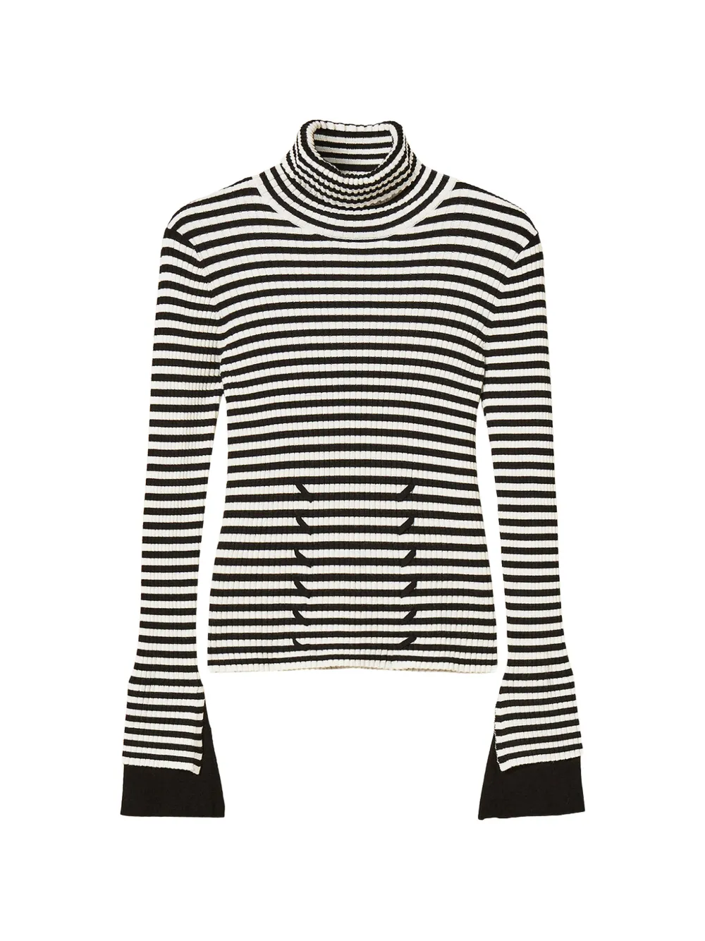 TWINSET Maglione a collo alto a righe - Bianco
