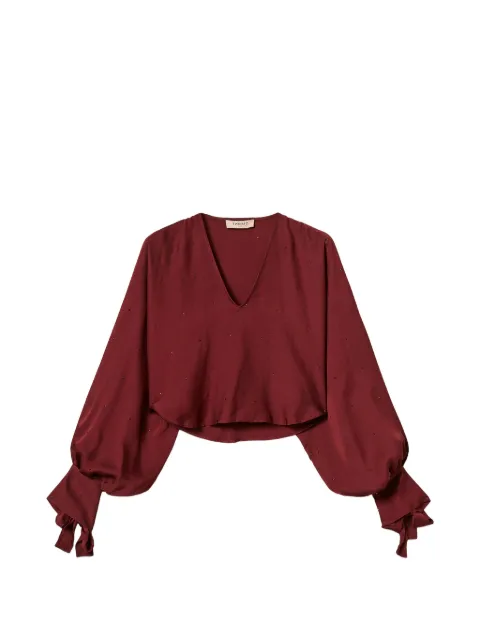 TWINSET haussement d’épaule en satin à strass