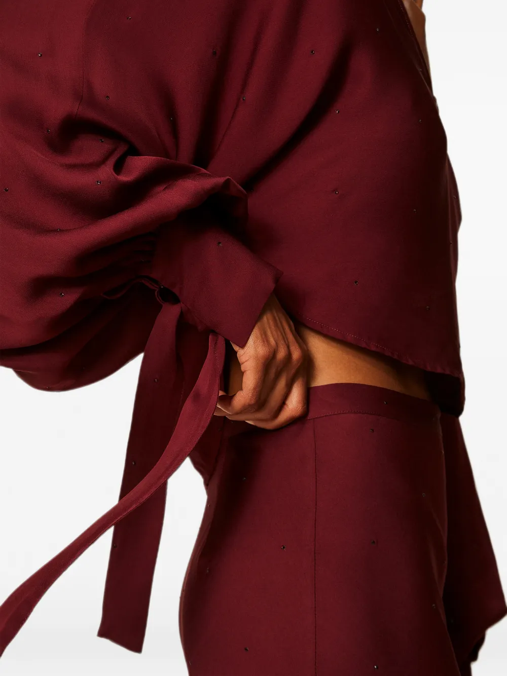 TWINSET Satijnen bolero met stras Rood