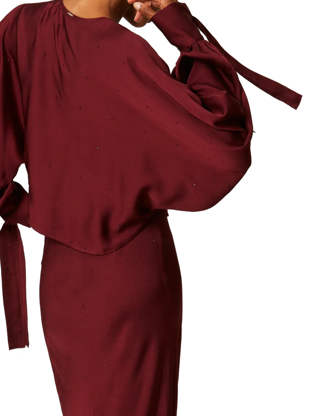 TWINSET Satijnen bolero met stras Rood