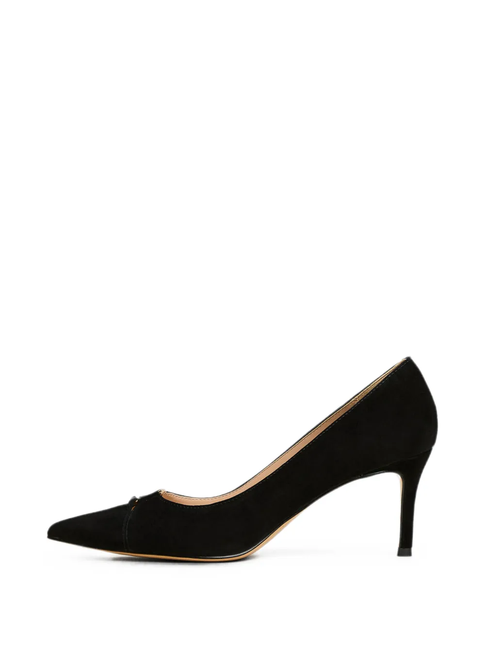 TWINSET suede court shoes with logo Zwart