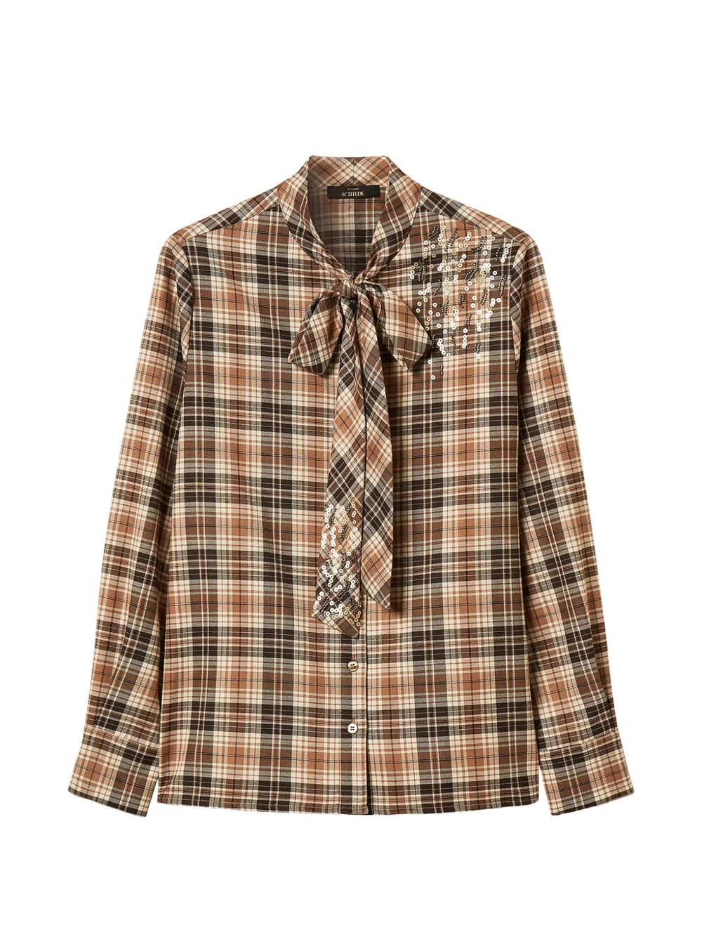TWINSET Flanellhemd mit Schottenkaro - Braun