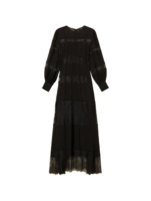 TWINSET georgette and lace long dress