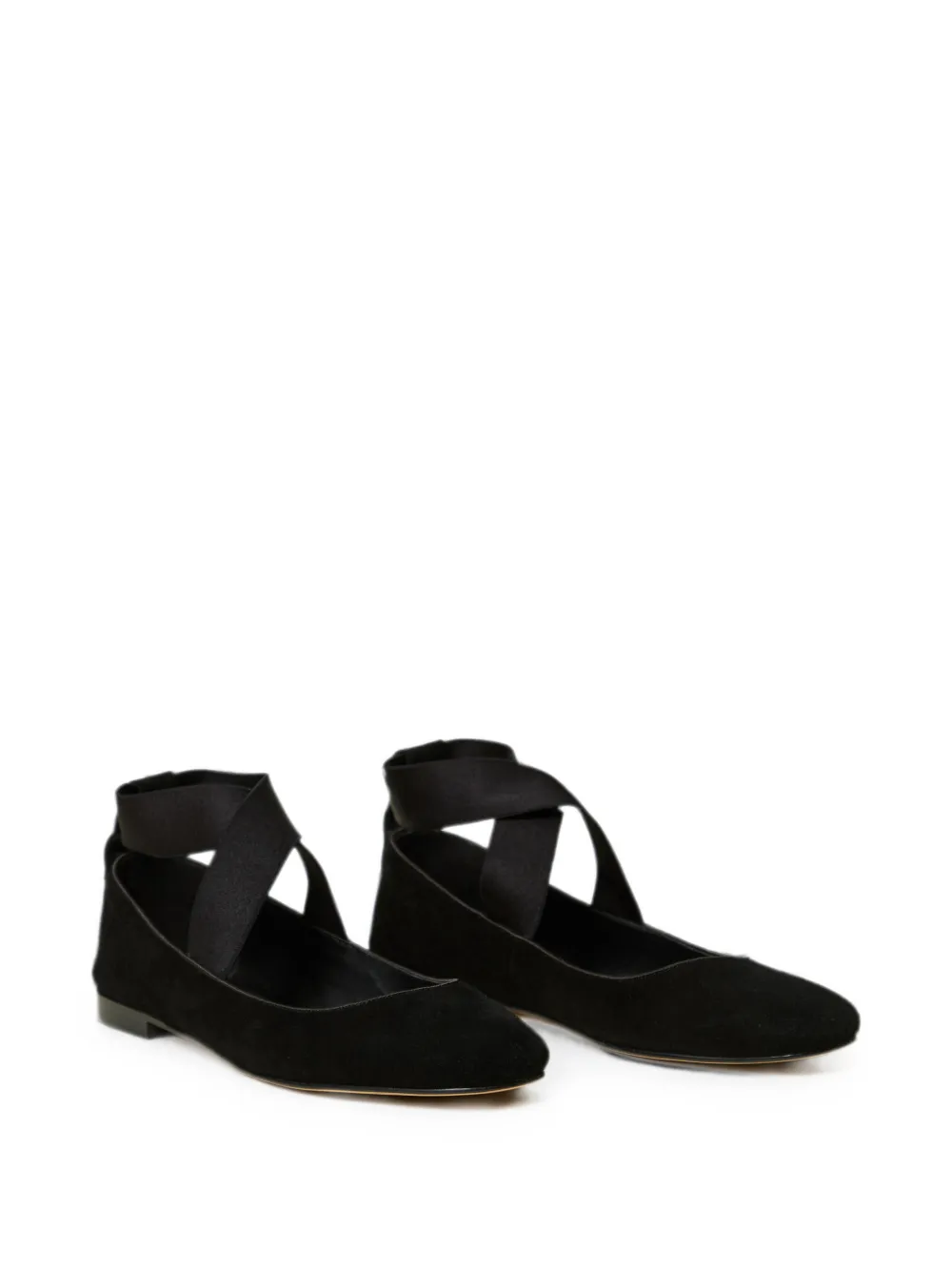 TWINSET suede ballet flats Zwart