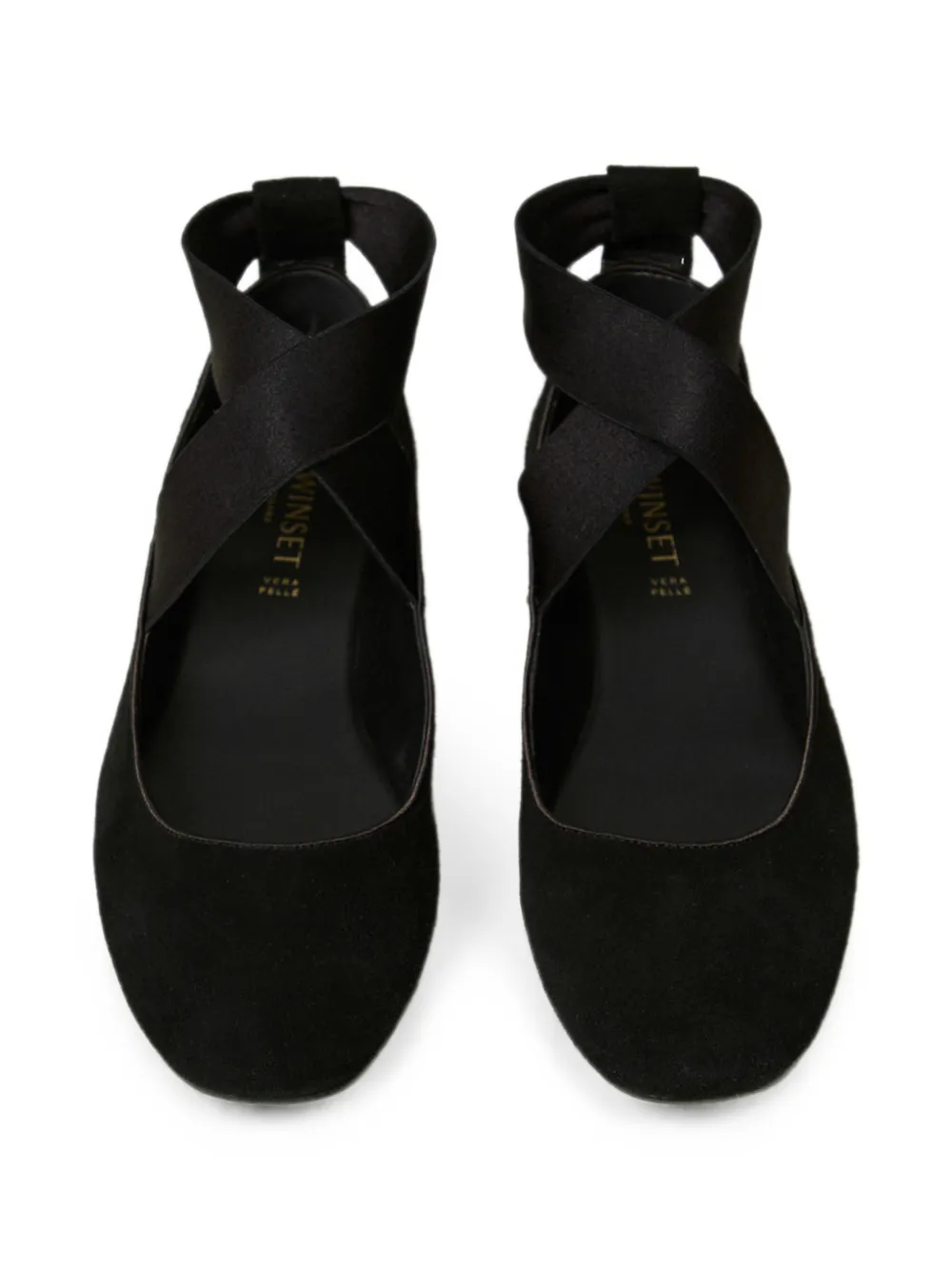 TWINSET suede ballet flats Zwart