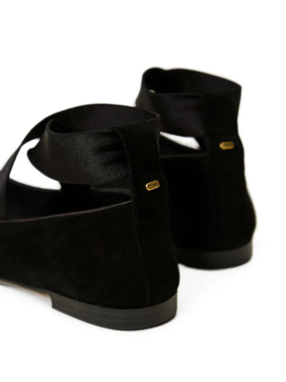 TWINSET suede ballet flats Zwart