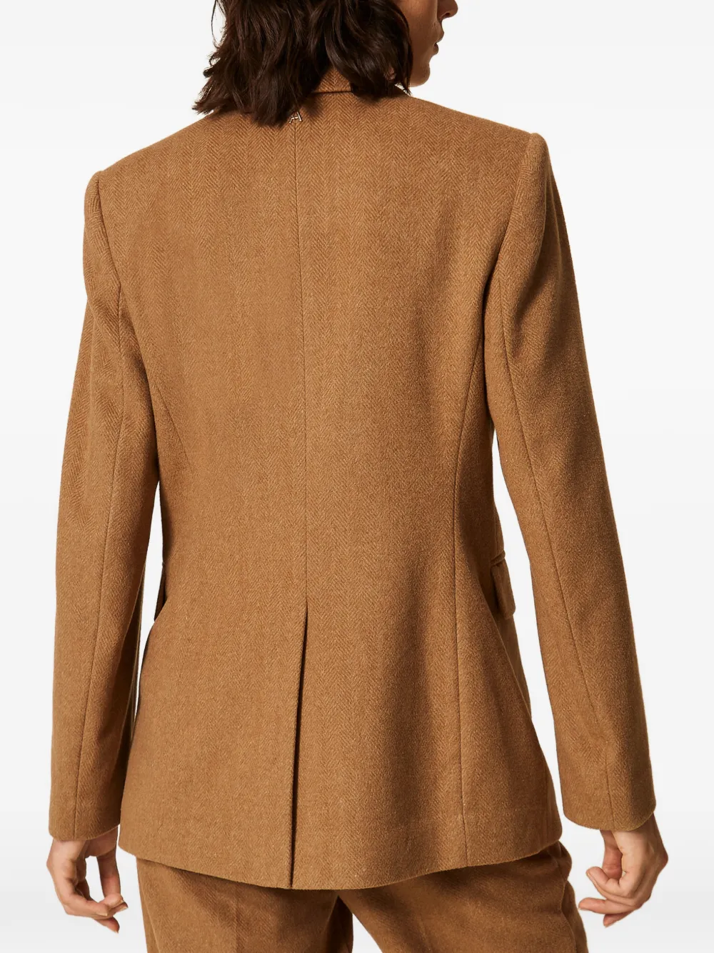 TWINSET Blazer met chevron-patroon Bruin