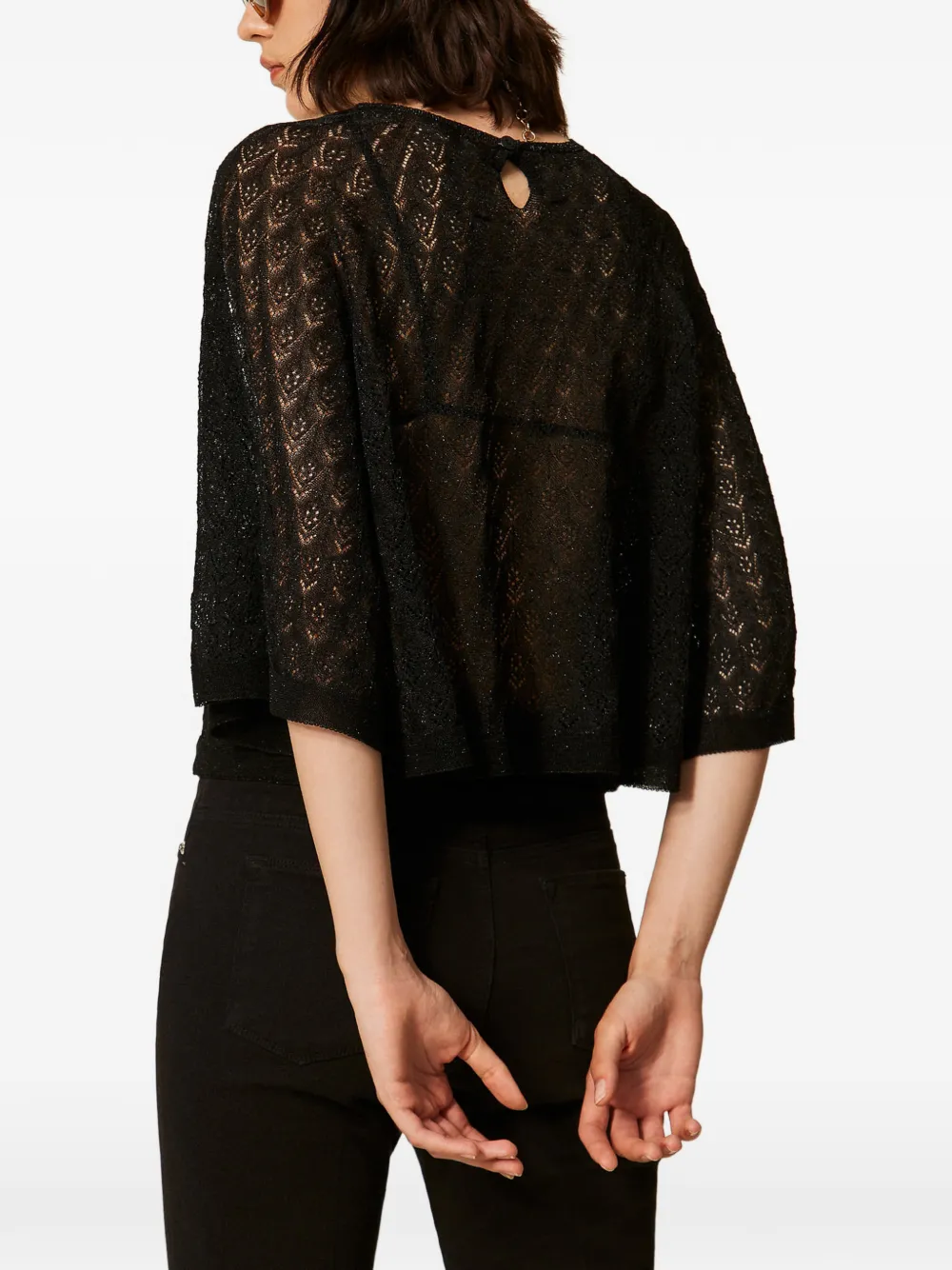 TWINSET Cropped trui Zwart