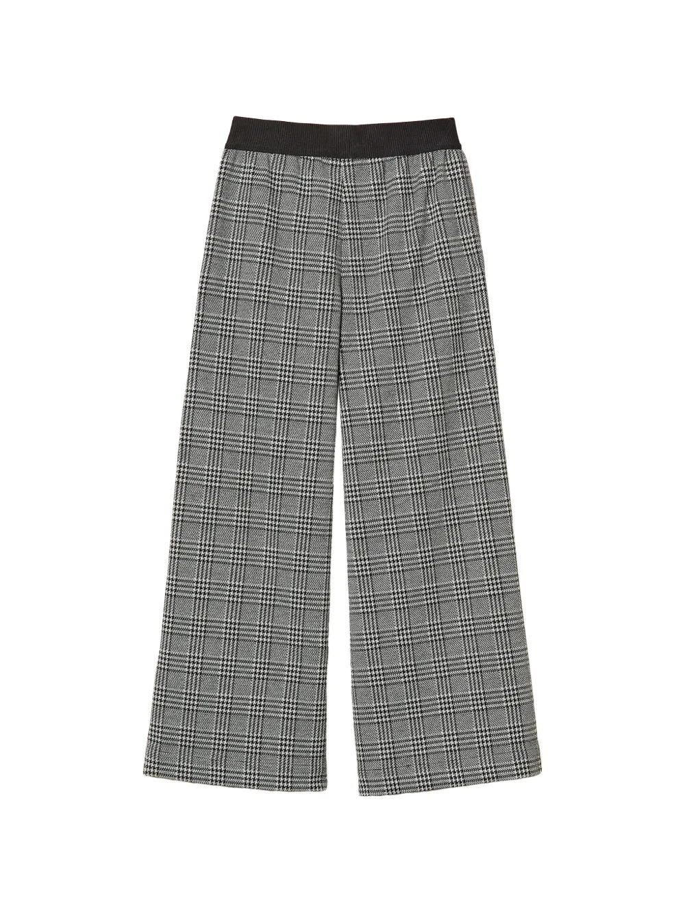 TWINSET Kids Broek met glen-ruit en logo-detail Grijs