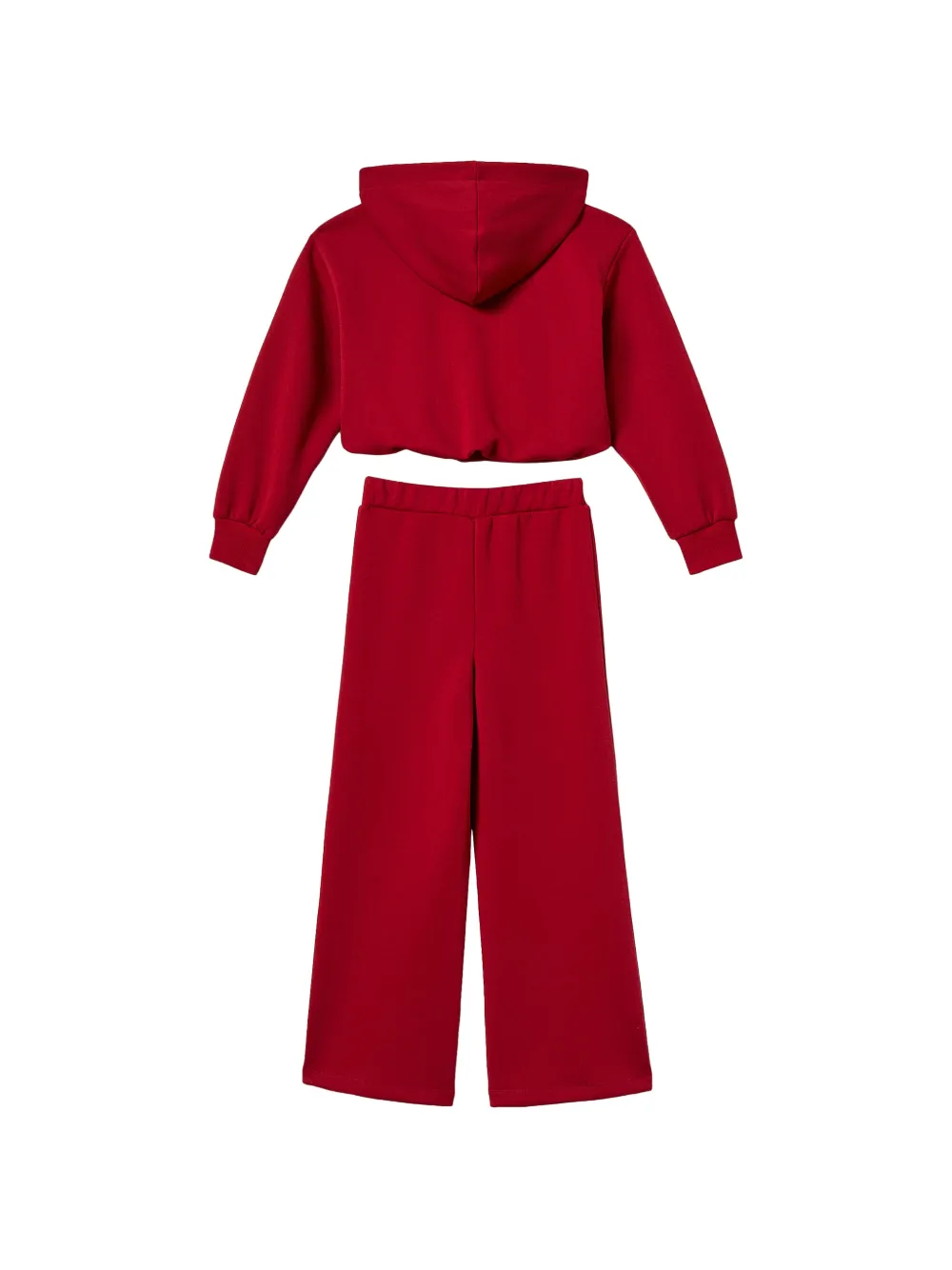 TWINSET Kids Scuba stoffen hoodie en wijde broek Rood