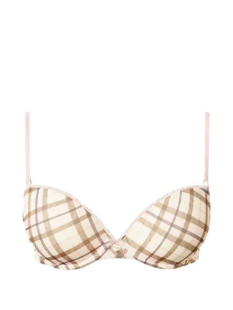TWINSET 체크 샤르뫼즈 푸시업 브라