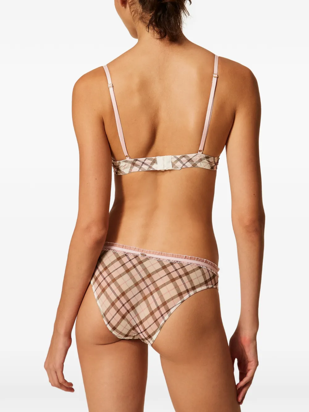 TWINSET Geruite push-up bh Beige