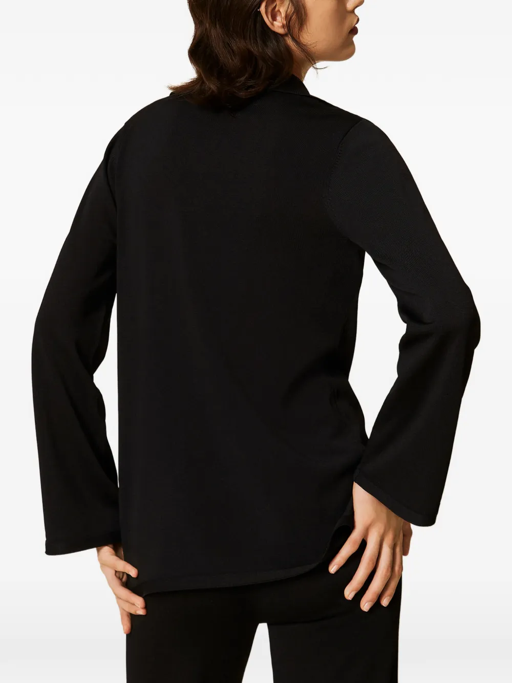 TWINSET Gebreide blouse met knopen Zwart