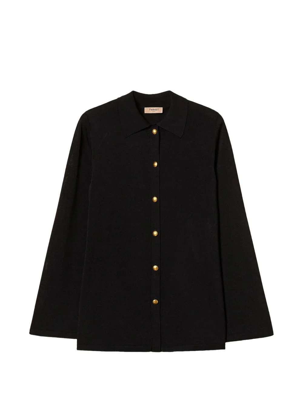 TWINSET knit shirt with buttons - Schwarz