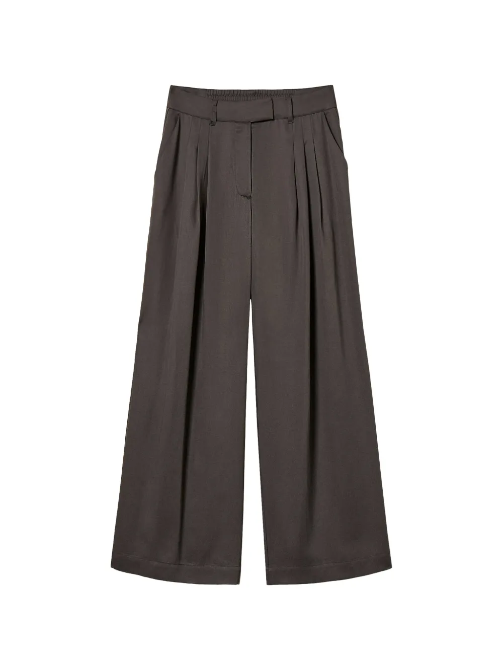 TWINSET Satinhose mit weitem Bein - Grau