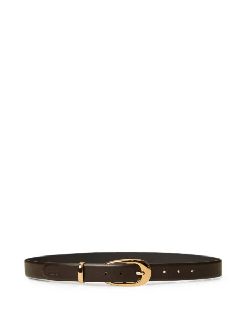 TWINSET leather belt with oval buckle