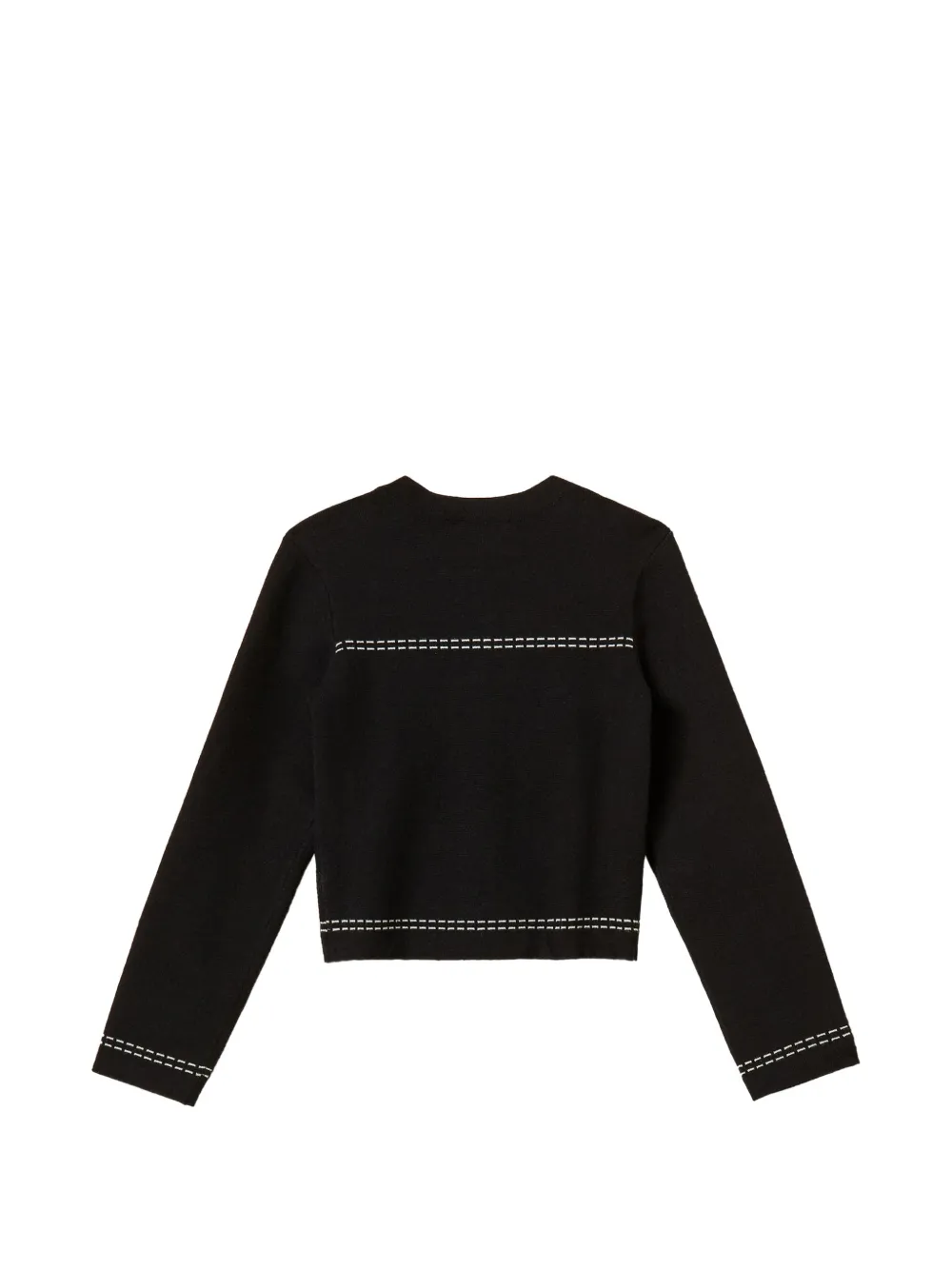 TWINSET Kids Vest met contrasterende stiksels en borstzak Zwart