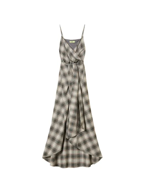 TWINSET vestido midi Myfo de franela a cuadros