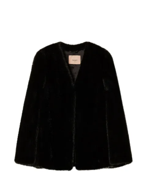TWINSET chaqueta estilo capa de pelo artificial