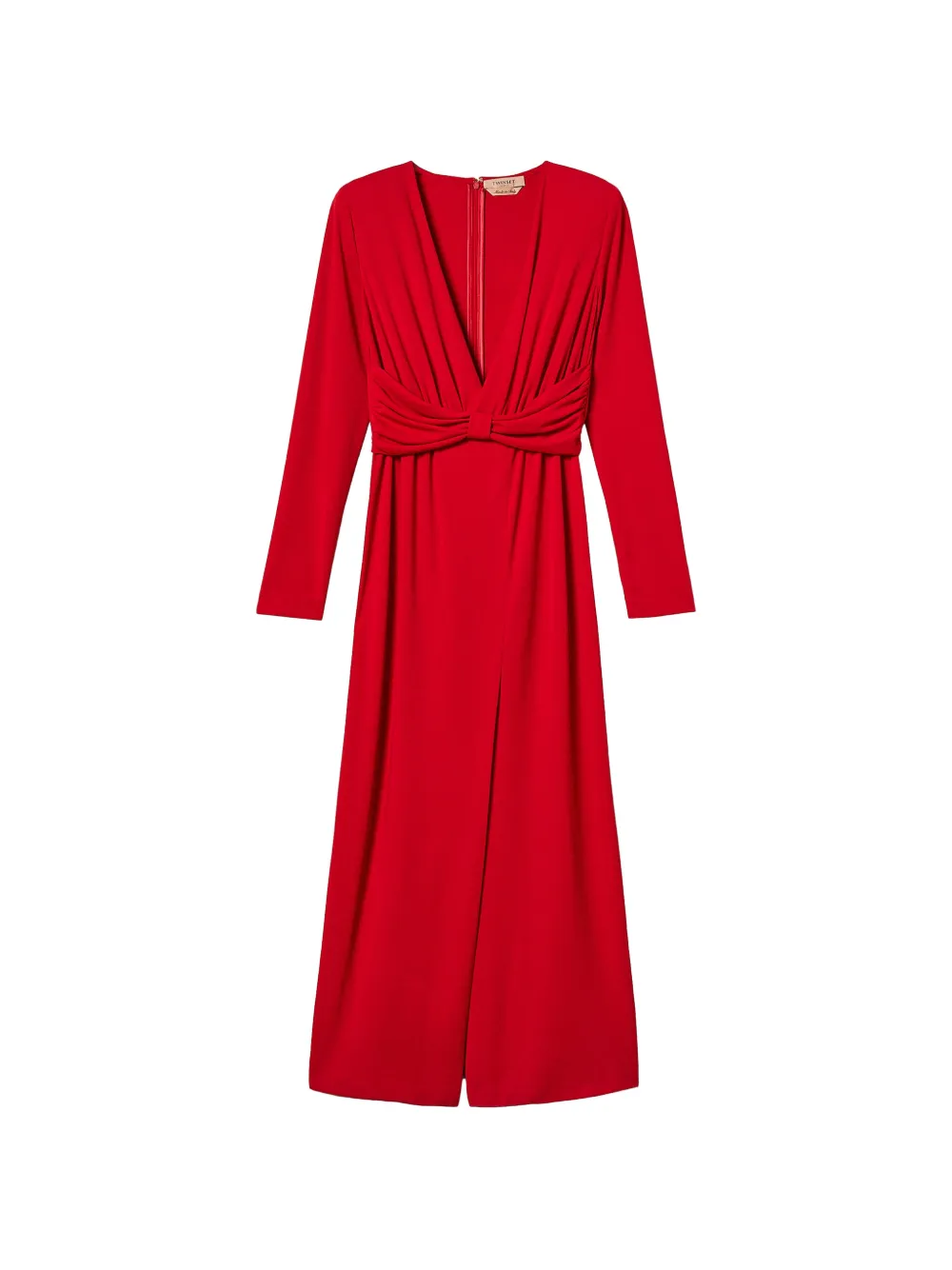 TWINSET long dress with draping - Rot