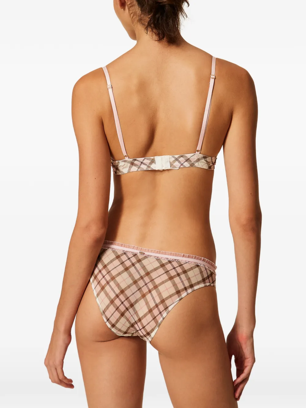 TWINSET Slip met ruit-print Beige