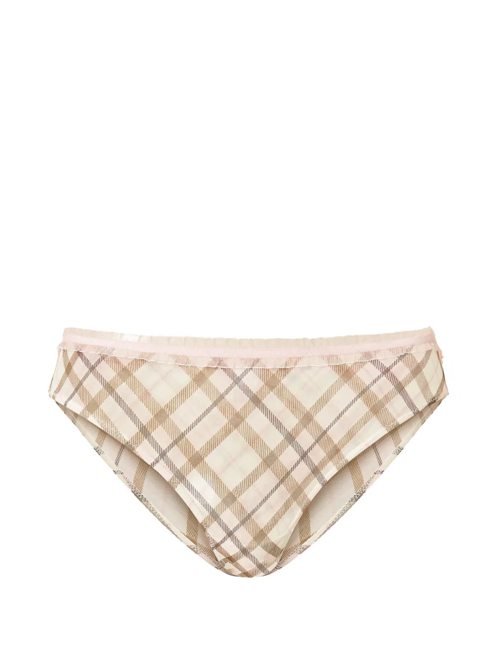TWINSET Slip bikini a quadri - Toni neutri