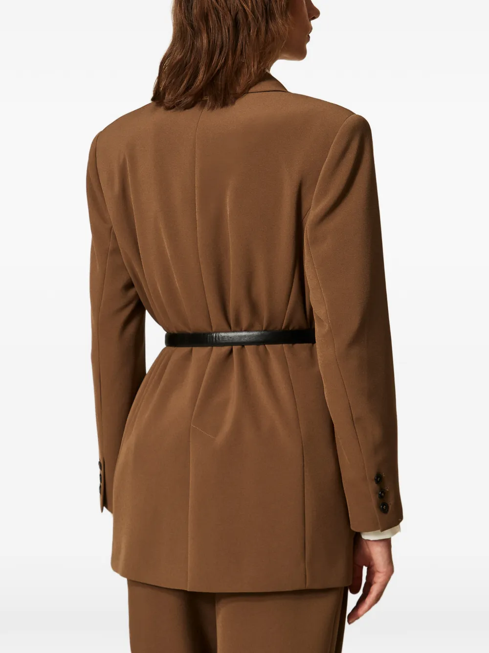 TWINSET Cady blazer met riem Bruin