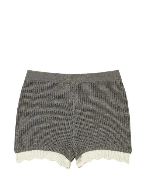 TWINSET knitted shorts with scalloped details