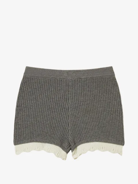 TWINSET knitted shorts with scalloped details