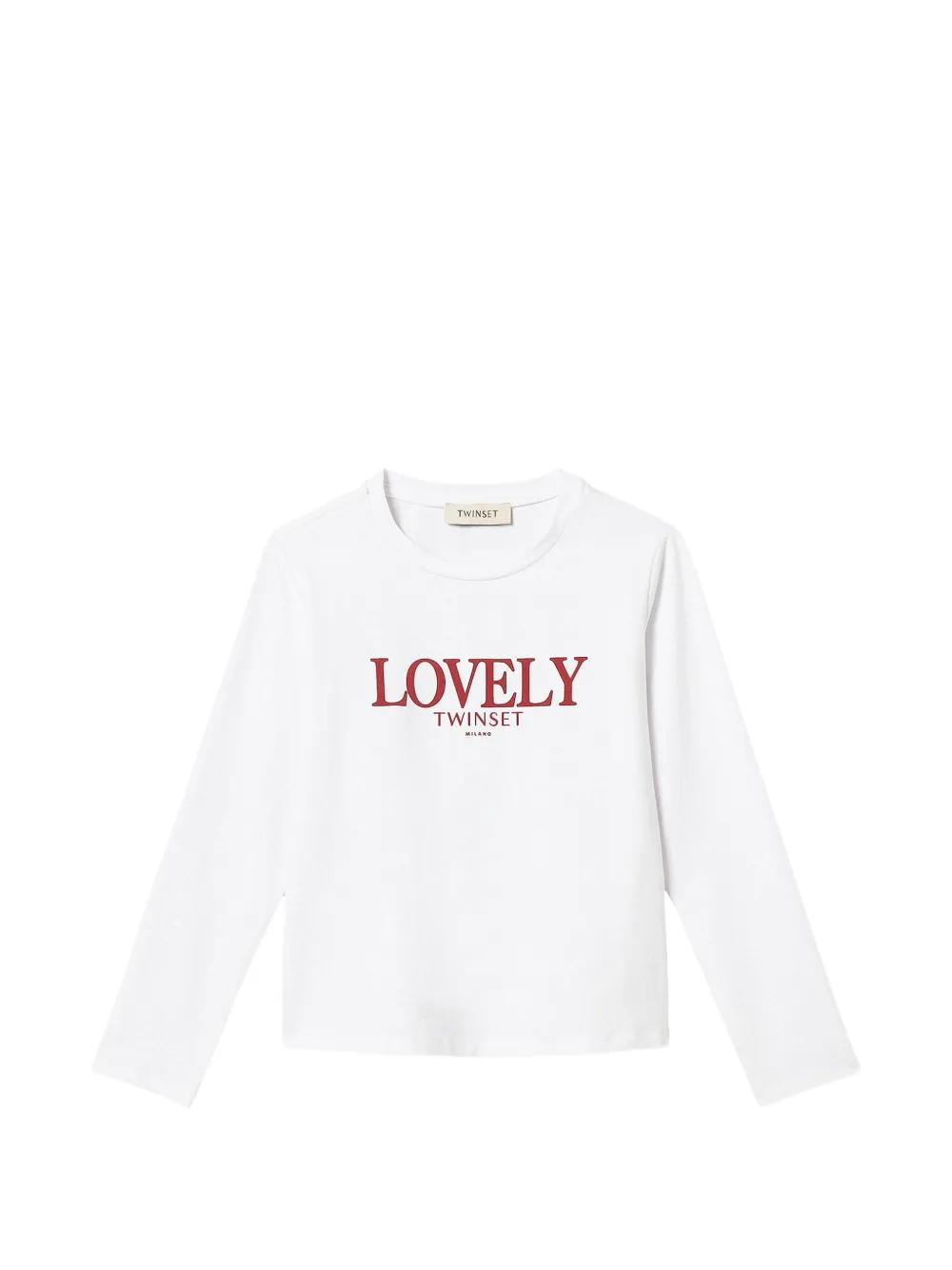 TWINSET Kids regular T-shirt with flocked print - Bianco
