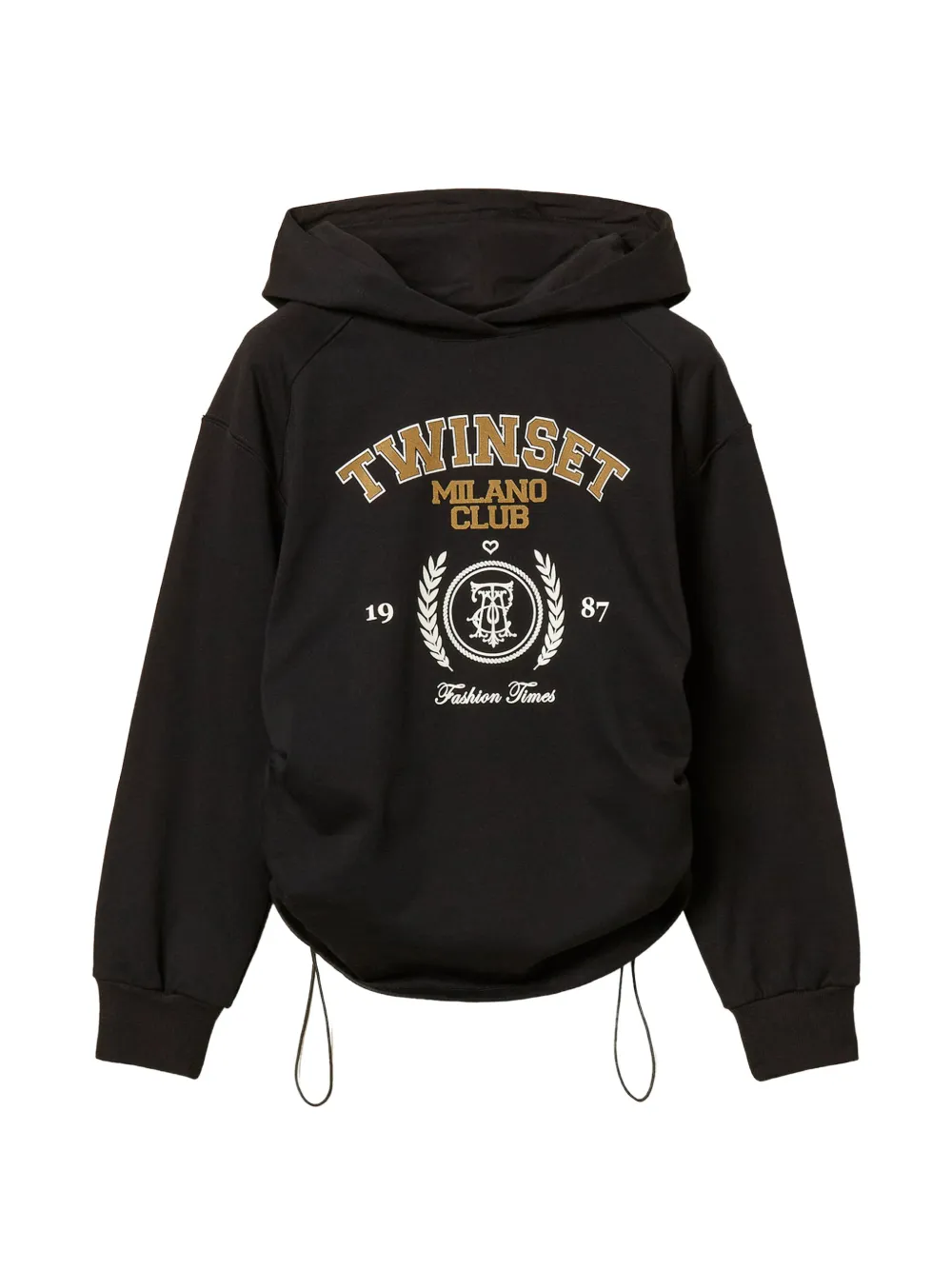 TWINSET hoodie with logo print - Nero