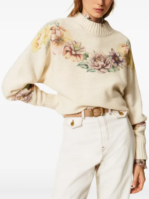 TWINSET wool-blend jumper with print