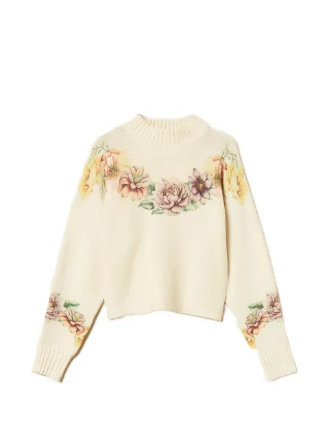 TWINSET wool blend sweater with print