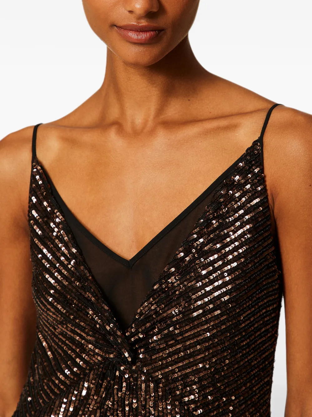 TWINSET sequin long dress Bruin