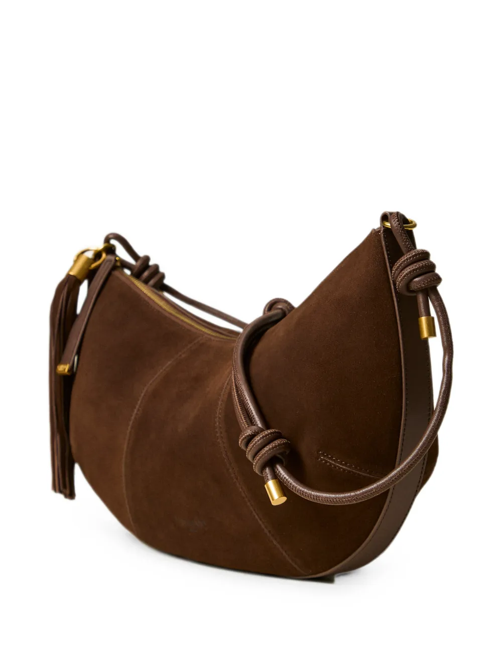 TWINSET Suède tas met kwastje Bruin