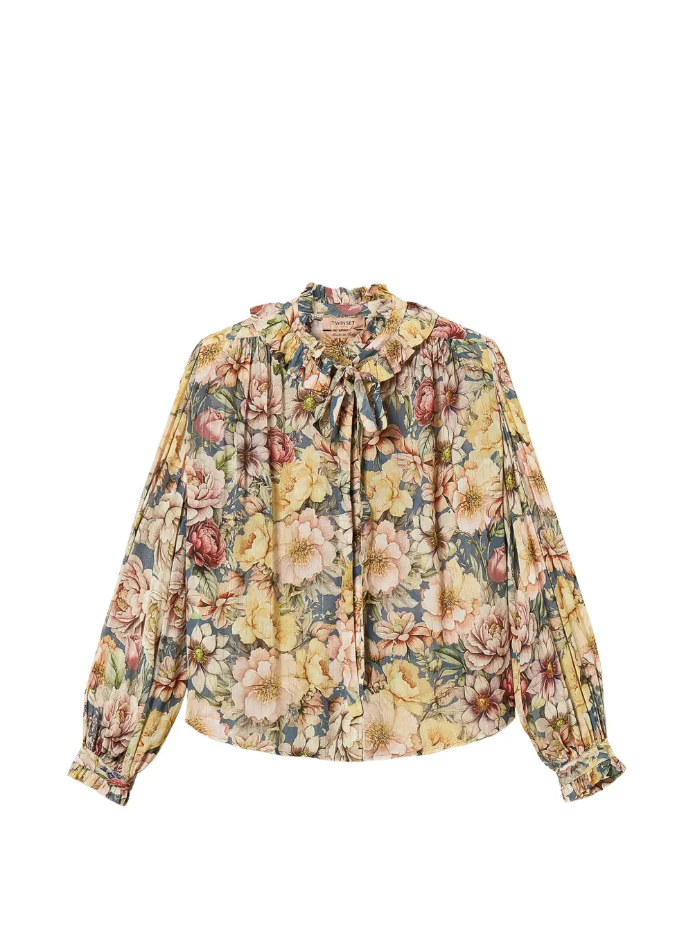 TWINSET Hemd mit Blumenprint - Blau