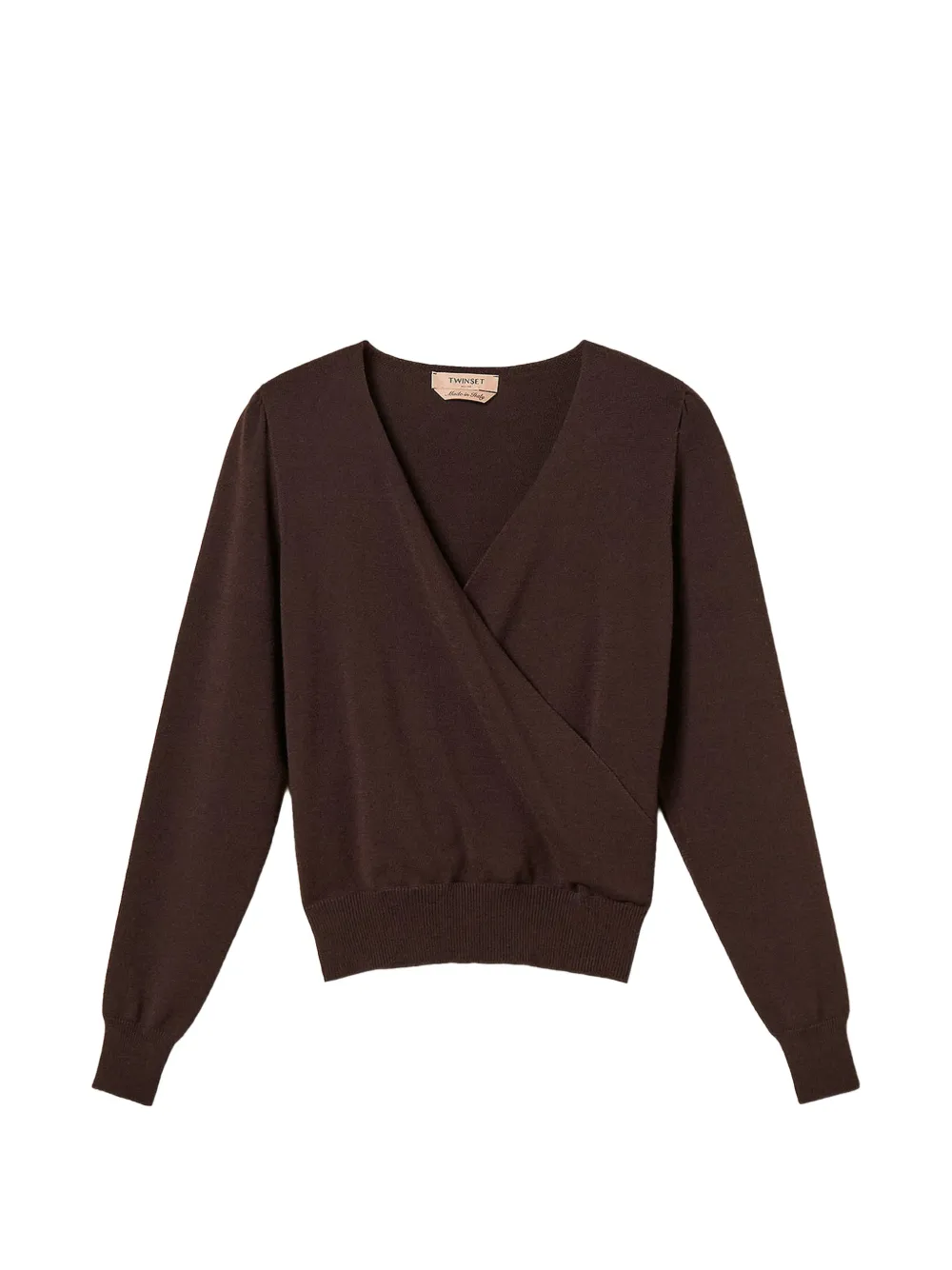 TWINSET Pullover mit überkreuzten Riemen - Braun