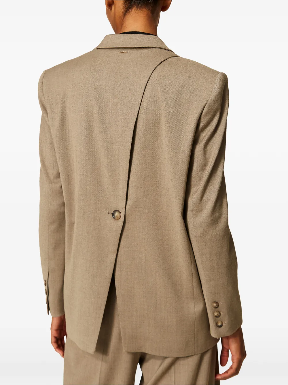 TWINSET Mat-satijnen blazer Beige