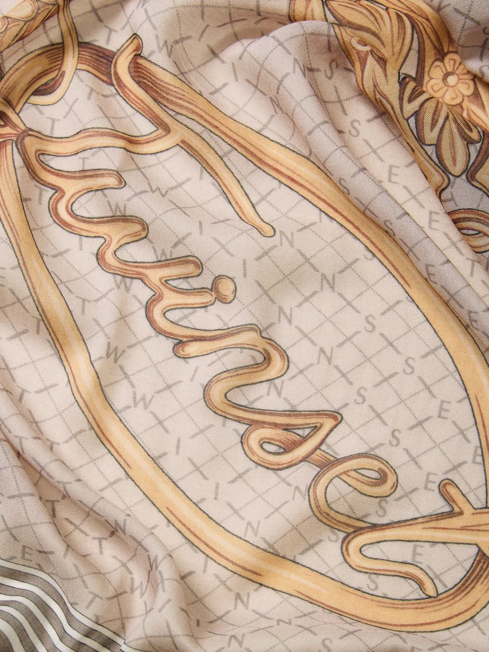 TWINSET Keffiyeh met Chain-print Beige